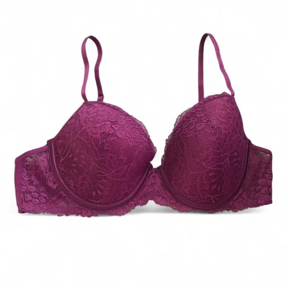 Actitud Vicky Form Elegant Lace Underwire Bra Burgundy Size 36C